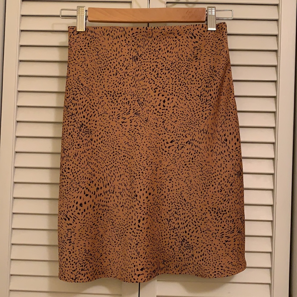 Aritzia leopard slip skirt size 2